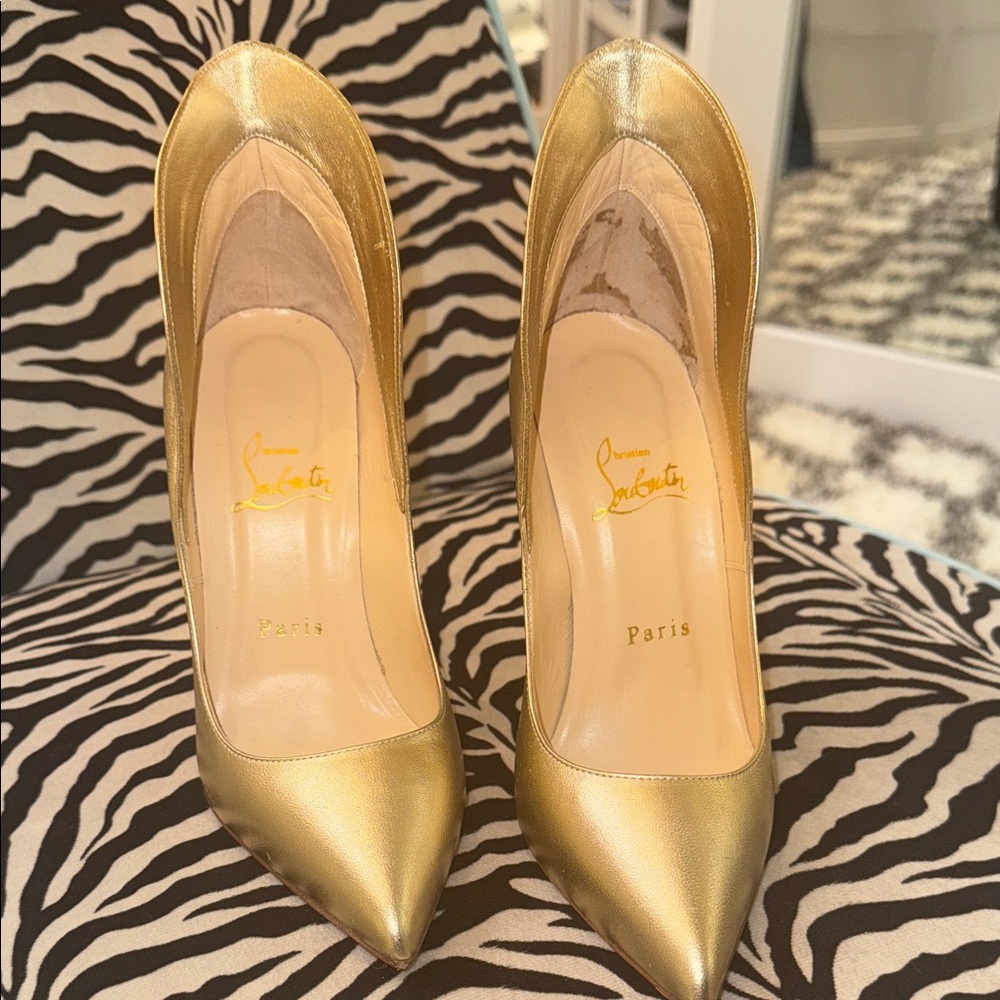 Christian Louboutin Gold Heels